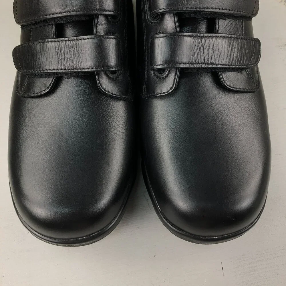 Apex NWOT Men's Size 10X Conform Black Double Strap Hook & Loop Casual Shoes